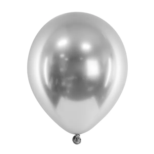 5 ballonnen - Ø 46 cm - Glossy - Zilver