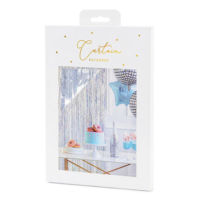1 Glittergordijn - 2,5 m - Holografisch