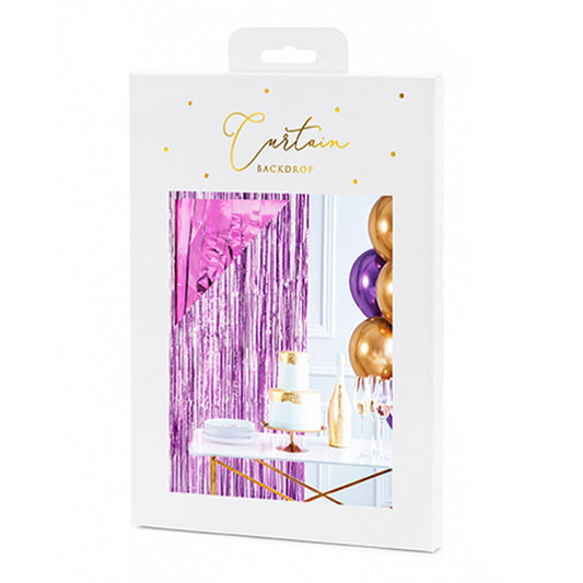 1 Glittergordijn - 2,5m - Lila