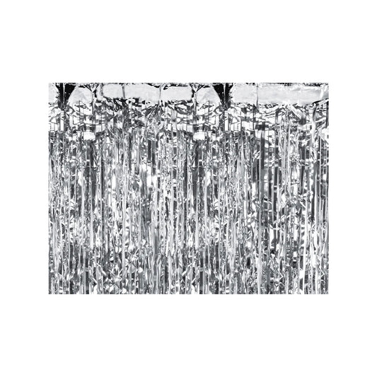 1 Feestgordijn - Zilver 100x200cm