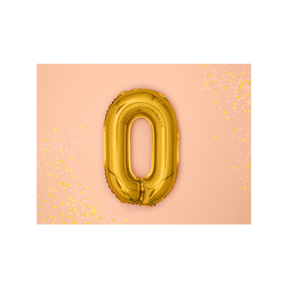 1 Ballon XS - Cijfer 0 - Goud