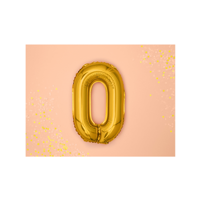 1 Ballon XS - Cijfer 0 - Goud