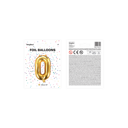 1 Ballon XS - Cijfer 0 - Goud