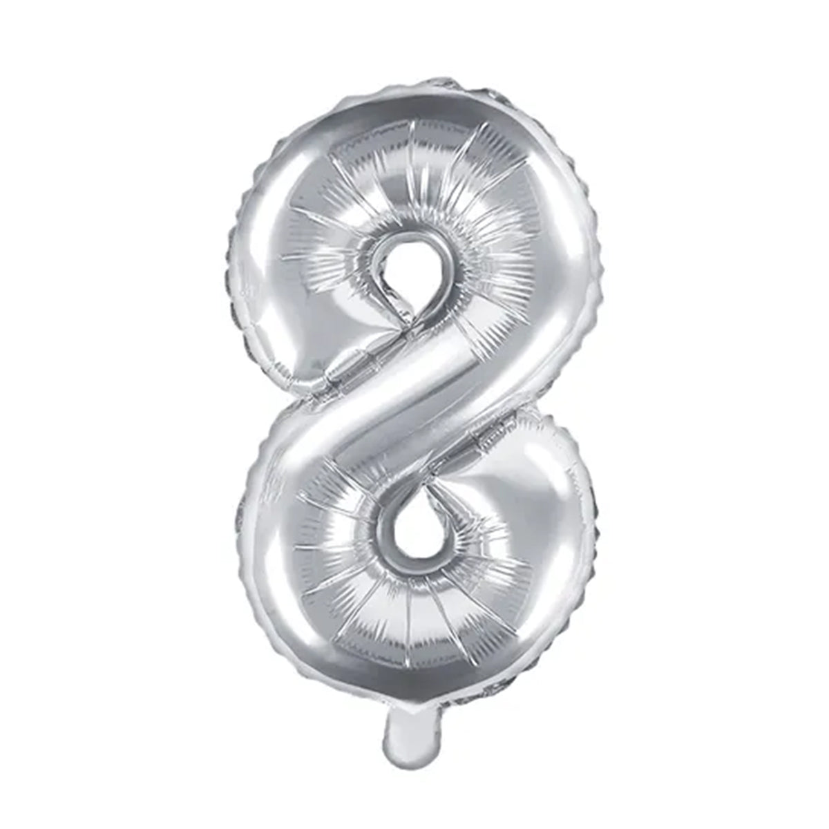 1 Ballon XS - Cijfer 8 - Zilver