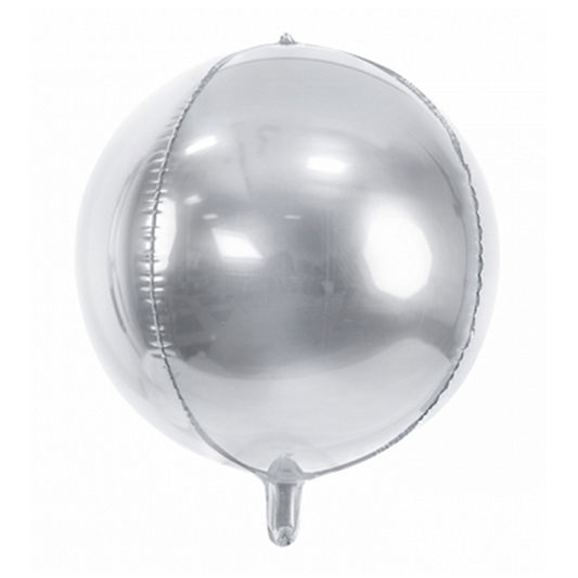 1 Bolvormige ballon - Zilver