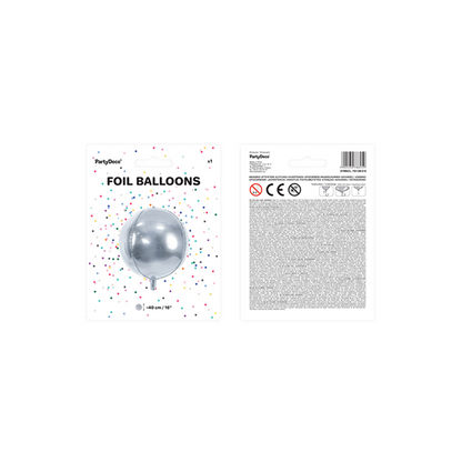 1 Bolvormige ballon - Zilver