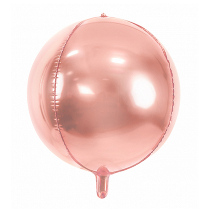 1 folieballon bol - Roségoud