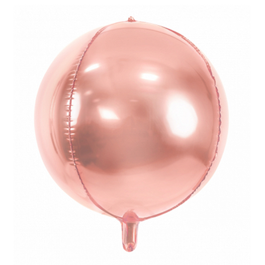 1 folieballon bol - Roségoud