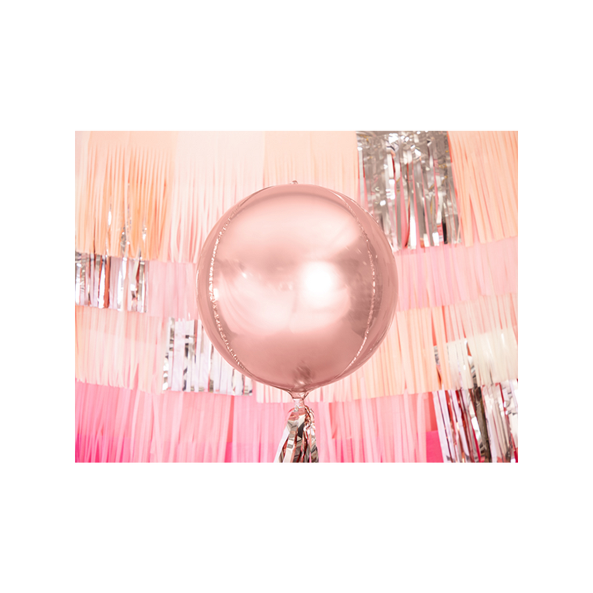 1 folieballon bol - Roségoud