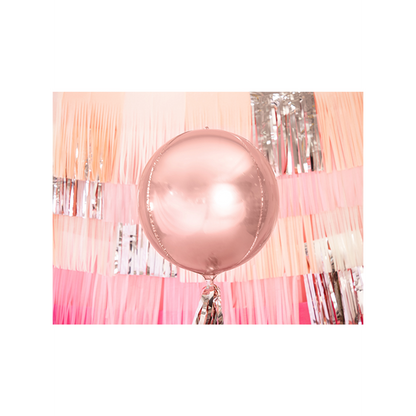 1 folieballon bol - Roségoud