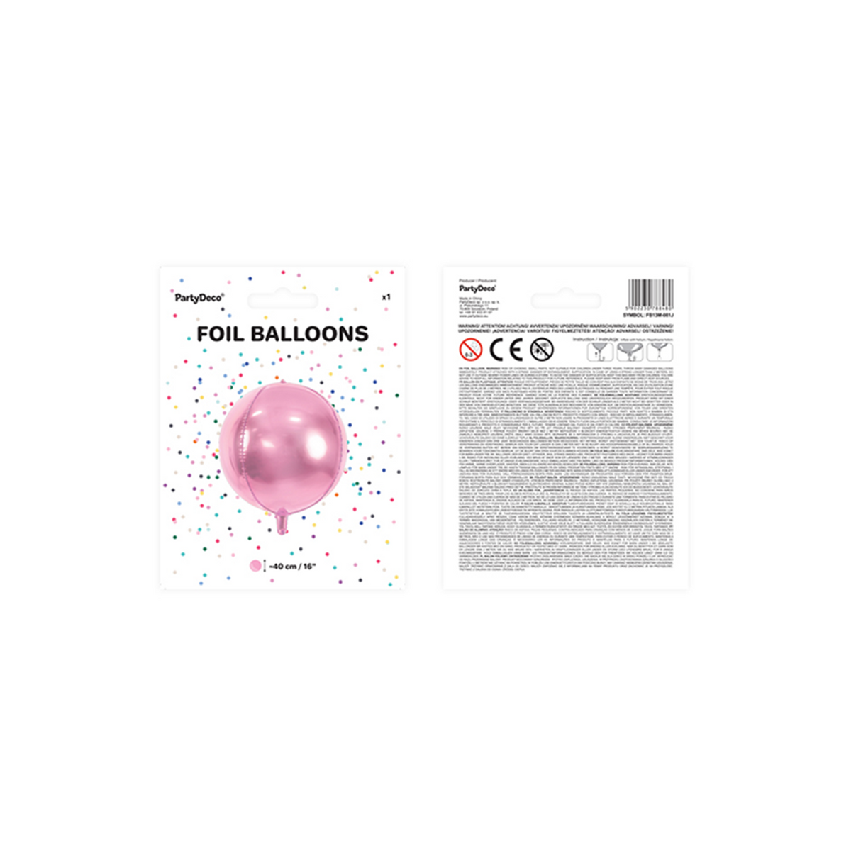 1 Bolvormige ballon - Roze