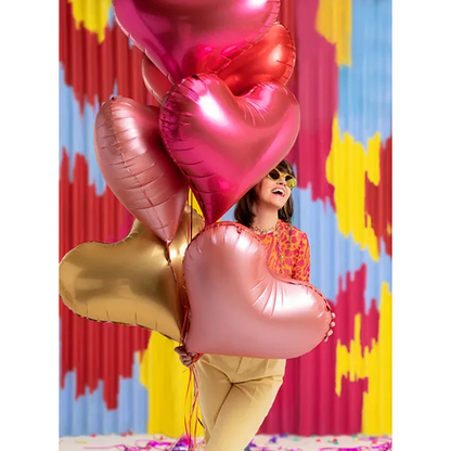 1 Ballon XXL - Hart - Roze