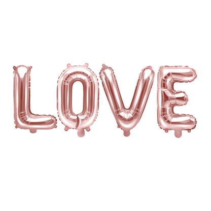 1 Ballon - Letters - LOVE - Roségoud