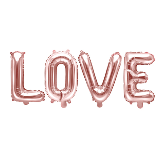 1 Ballon - Letters - LOVE - Roségoud