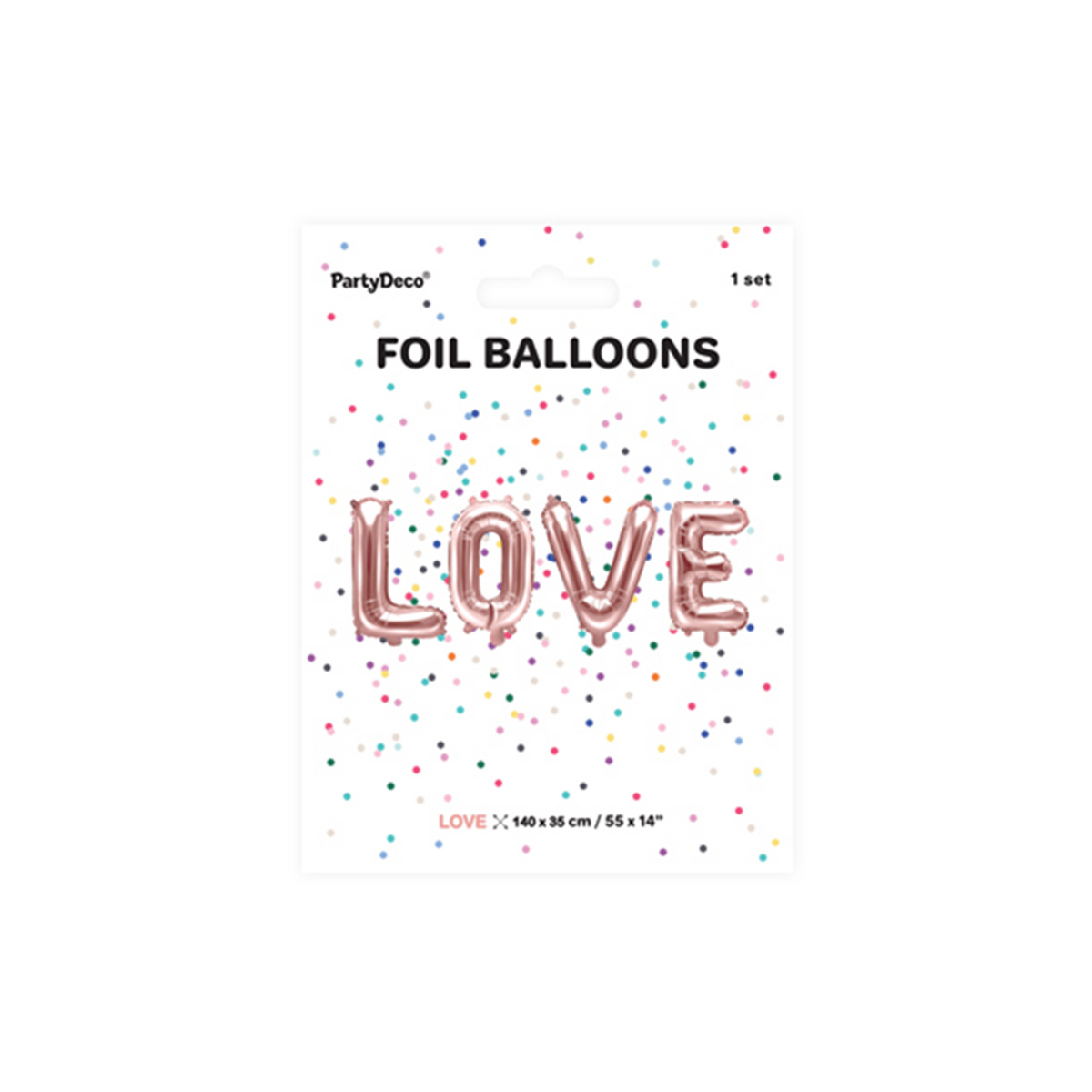 1 Ballon - Letters - LOVE - Roségoud