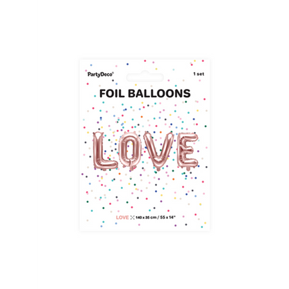 1 Ballon - Letters - LOVE - Roségoud