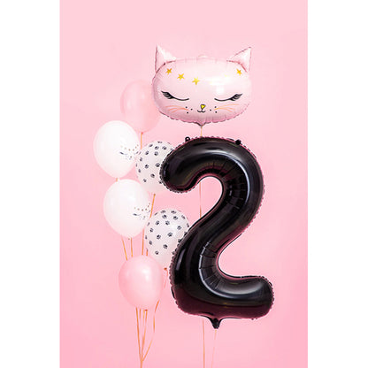 1 Ballon XXL - Cijfer 2 - Zwart