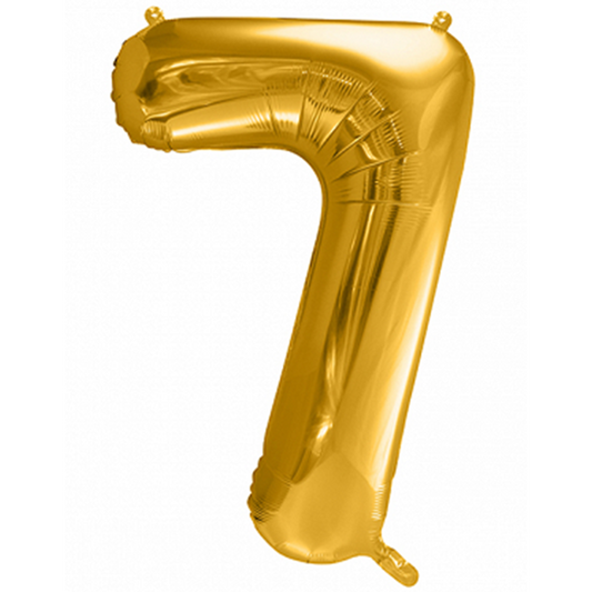 1 Ballon XXL - Cijfer 7 - Goud
