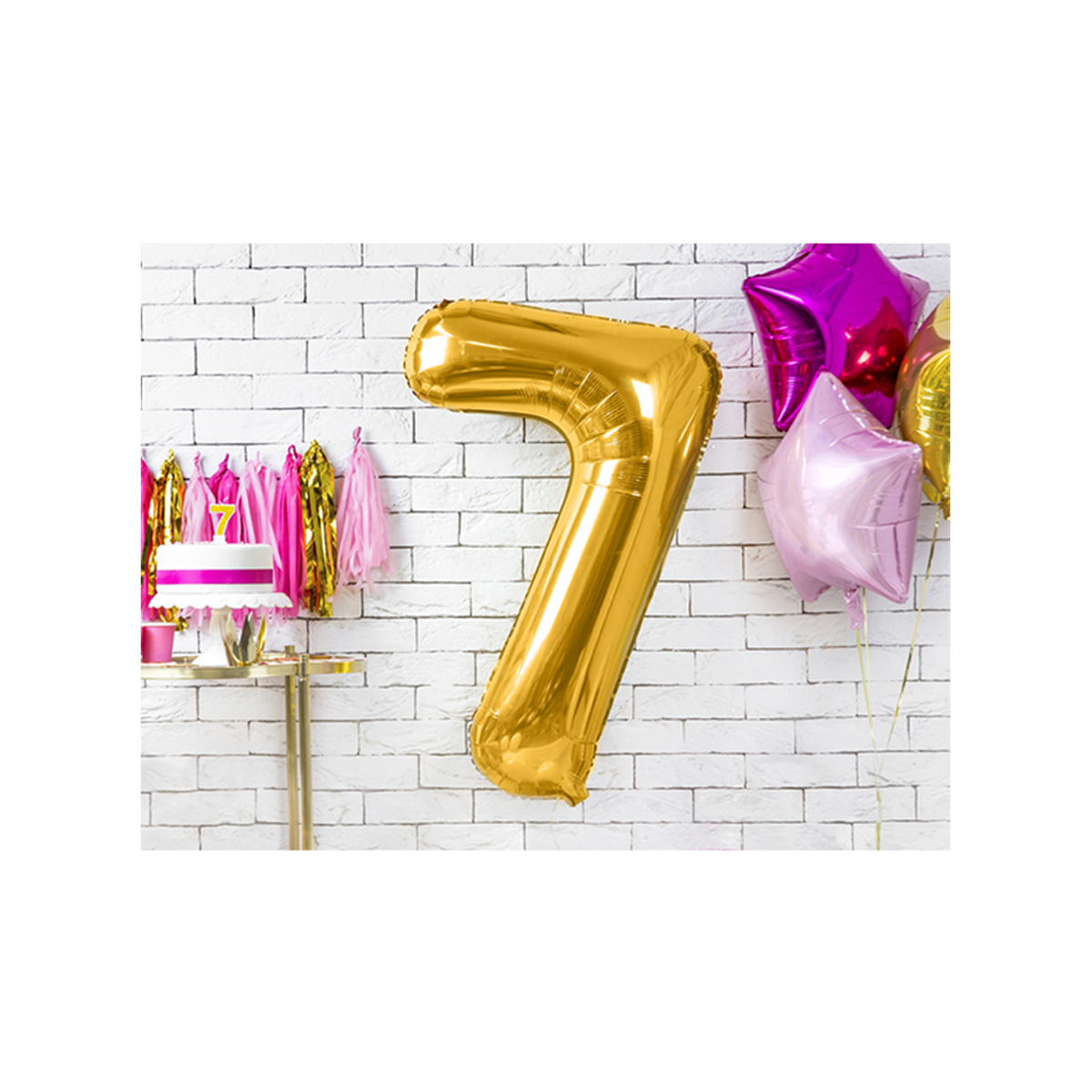 1 Ballon XXL - Cijfer 7 - Goud