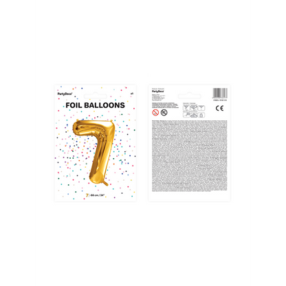 1 Ballon XXL - Cijfer 7 - Goud