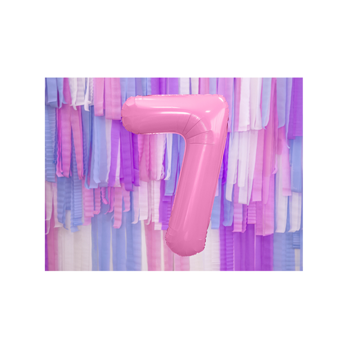 1 Ballon XXL - Cijfer 7 - Roze