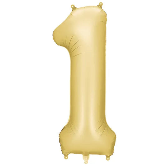 1 ballon XXL - cijfer 1 - goud