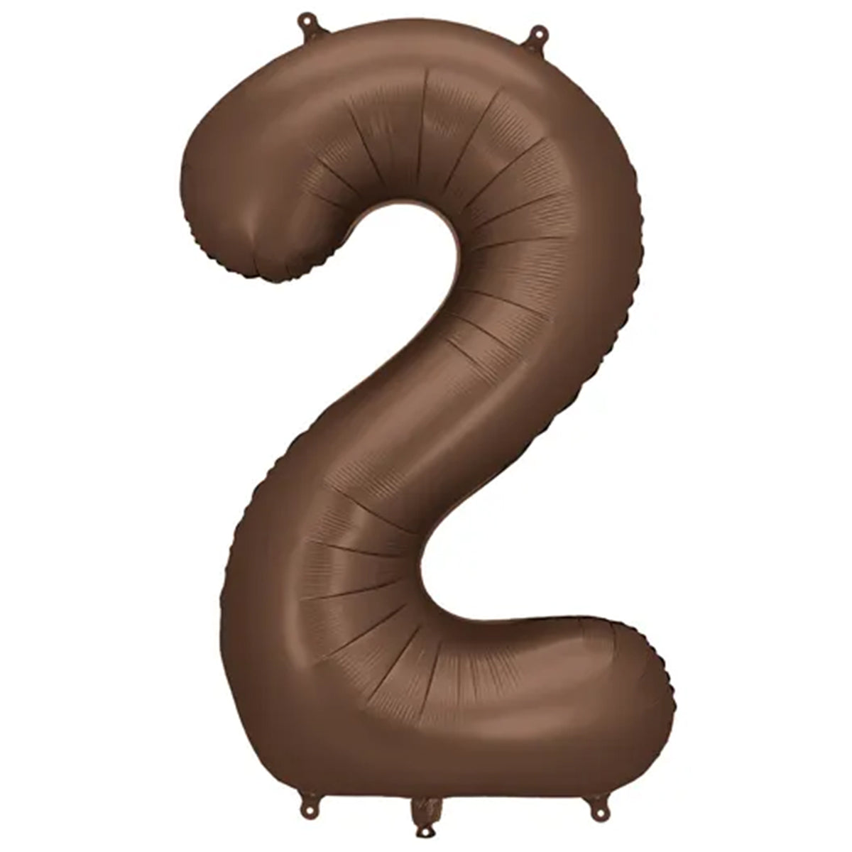 1 Ballon XXL - Cijfer 2 - Mokka