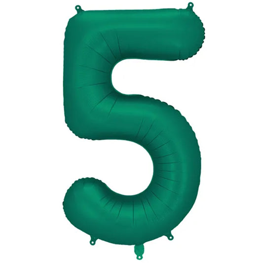 1 Ballon XXL - Cijfer 5 - Bottle Green