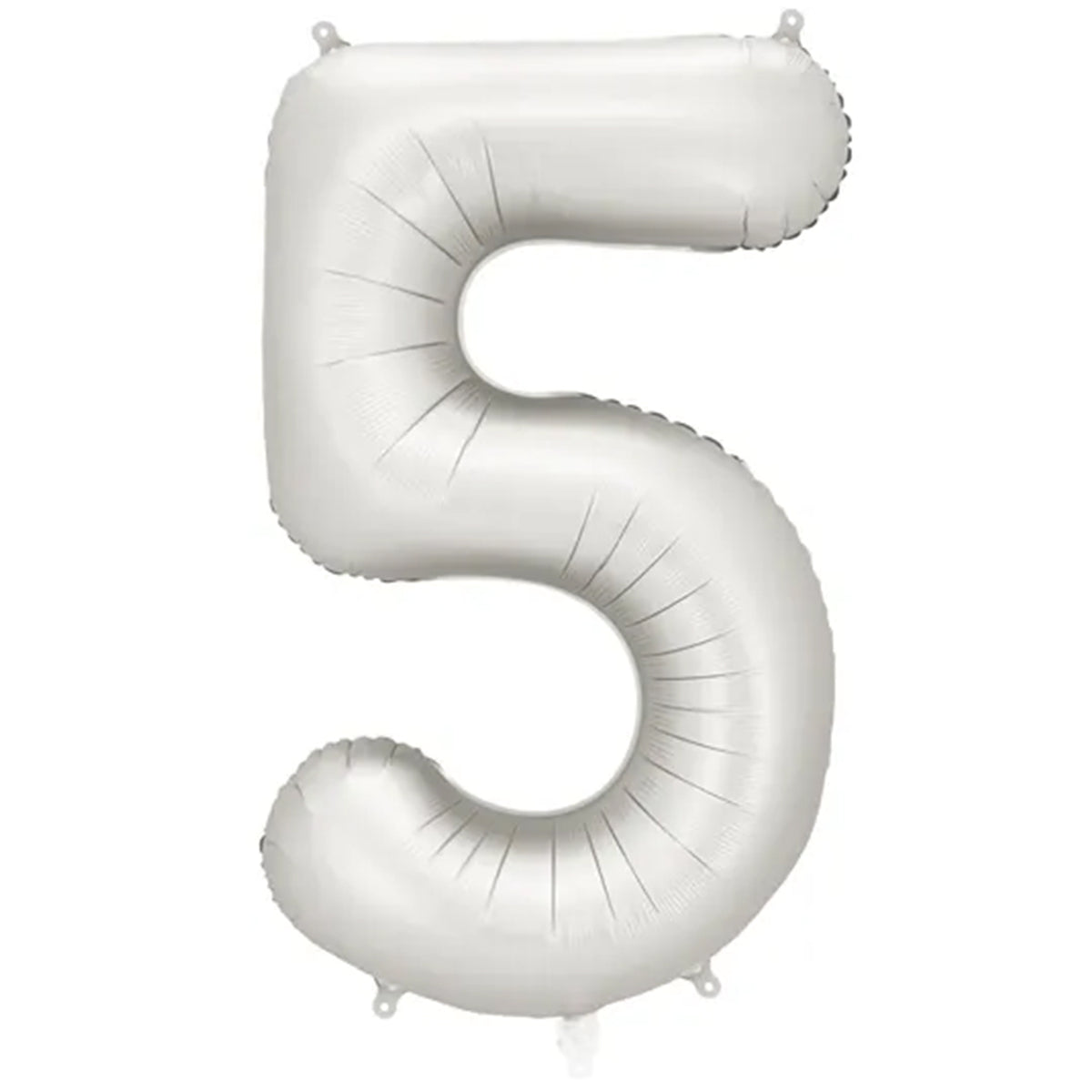1 Ballon XXL - Cijfer 5 - Zilver