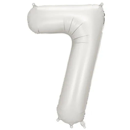 1 Ballon XXL - Cijfer 7 - Zilver