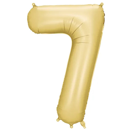 1 ballon XXL - cijfer 7 - goud