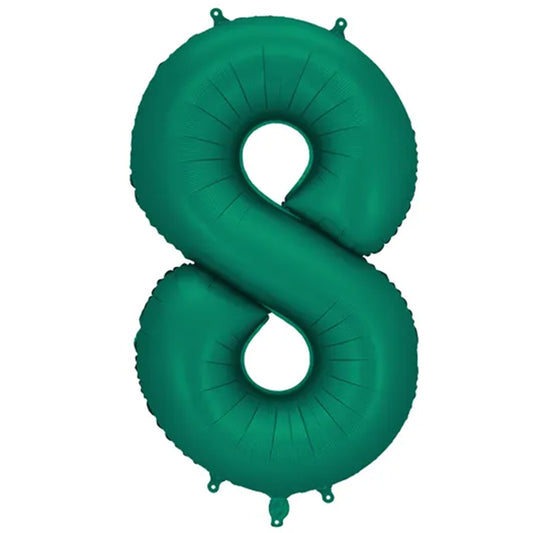 1 Ballon XXL - Cijfer 8 - Bottle Green