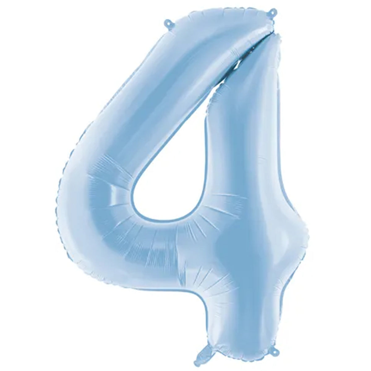 1 Ballon XXL - Cijfer 4 - Hemelsblauw