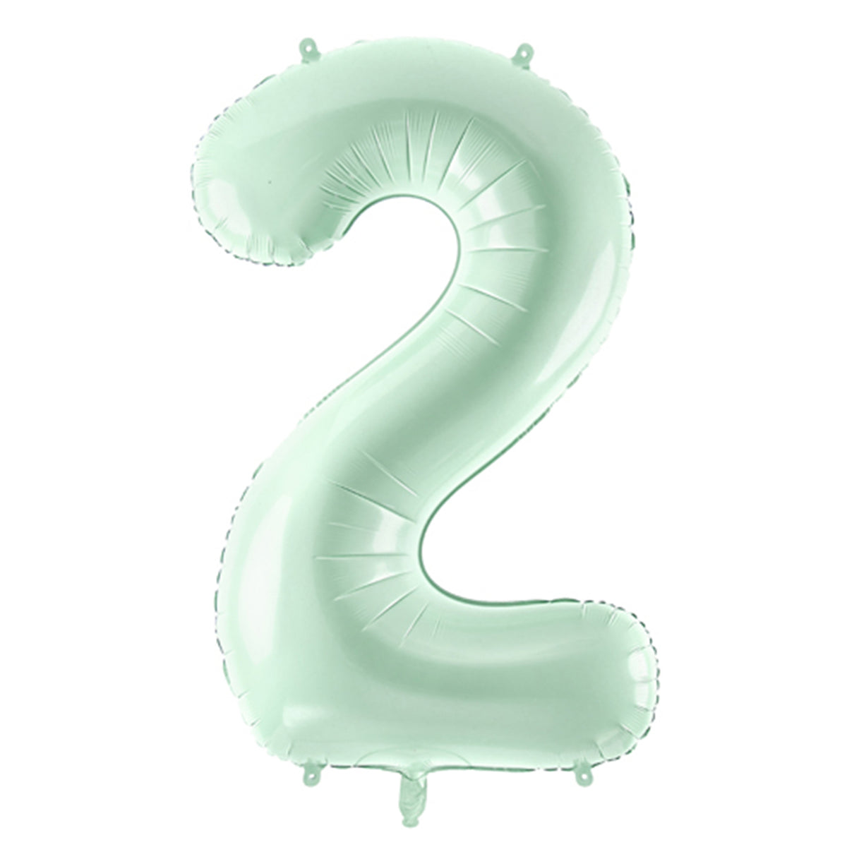1 Ballon XL - Cijfer 2 - Mintgroen
