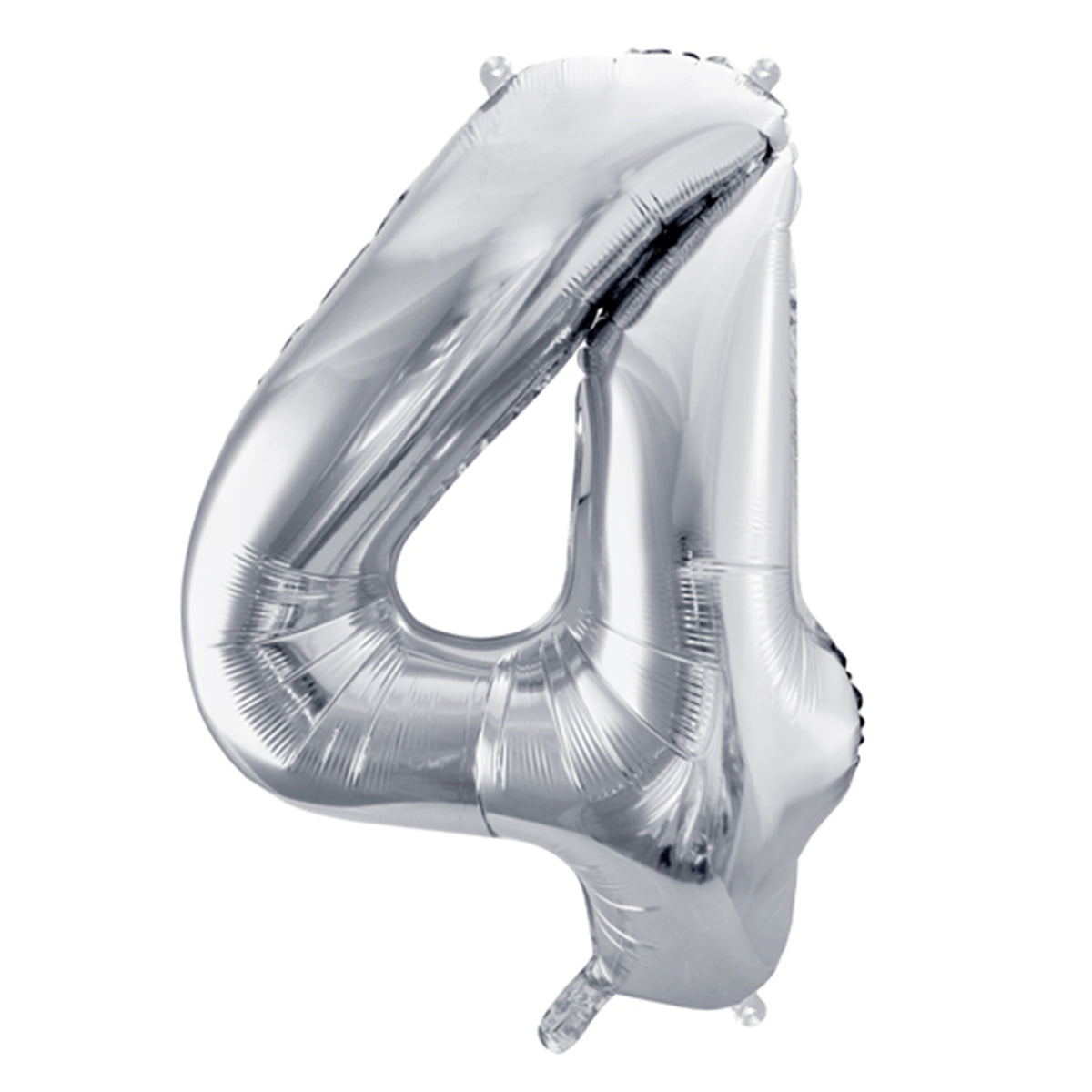 1 Ballon XL - Cijfer 4 - Zilver