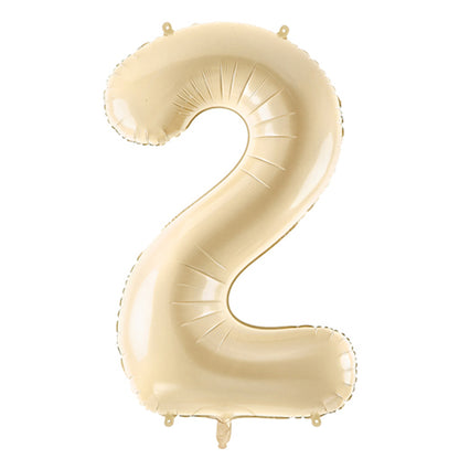 1 Ballon XL - Cijfer 2 - Beige