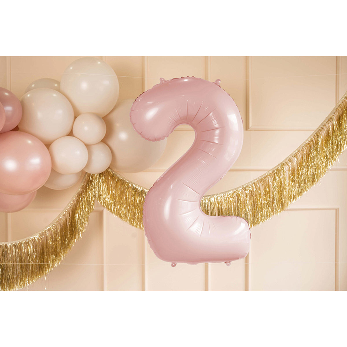 1 Ballon XL - Cijfer 2 - Roze