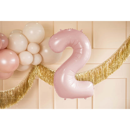 1 Ballon XL - Cijfer 2 - Roze