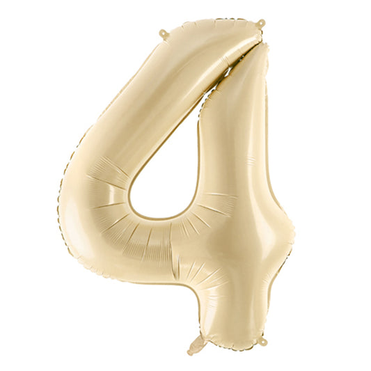 1 Ballon XL - Cijfer 4 - Beige