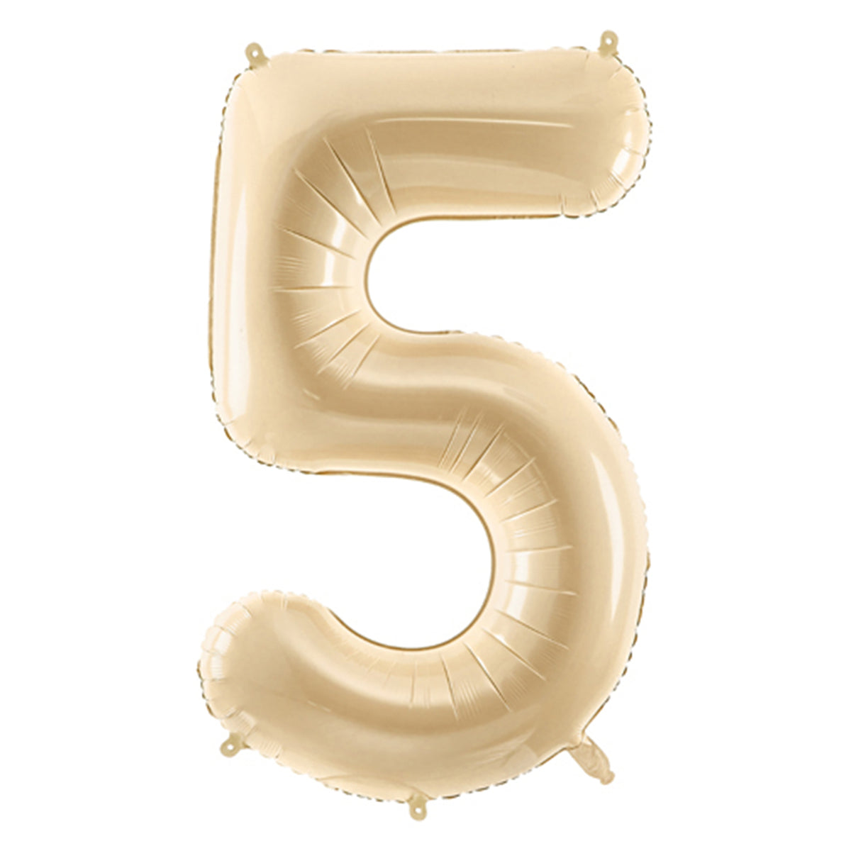 1 Ballon XL - Getal 5 - Beige