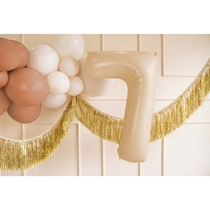 1 Ballon XL - Cijfer 7 - Beige