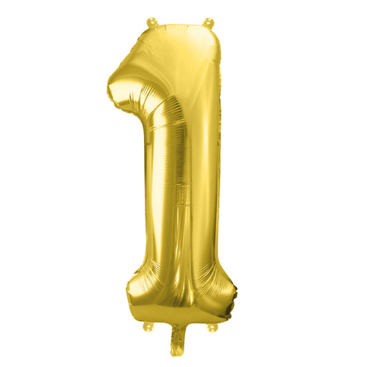 1 Ballon XL - Cijfer 1 - Goud