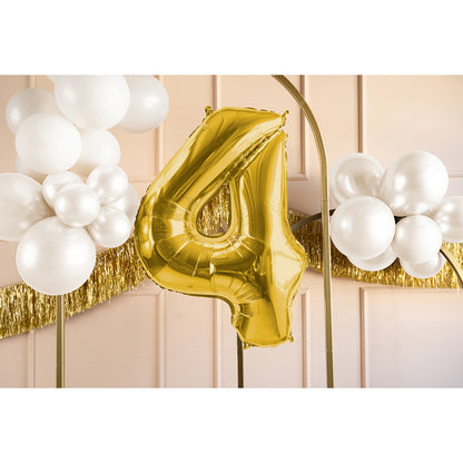 1 ballon XL - cijfer 4 - goud