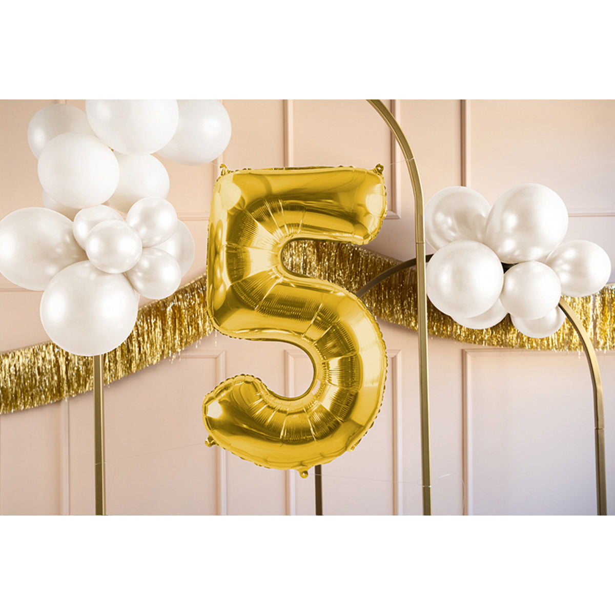 1 Ballon XL - Cijfer 5 - Goud