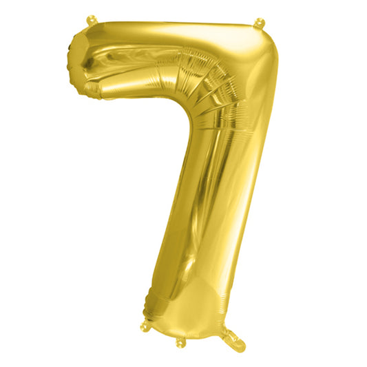 1 ballon XL - cijfer 7 - goud