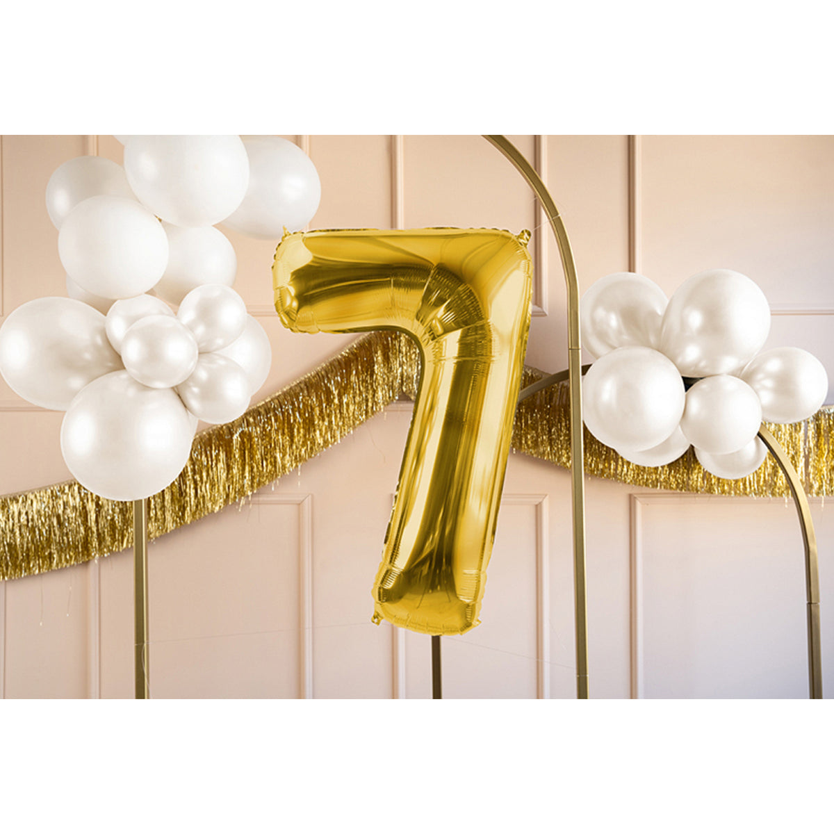 1 ballon XL - cijfer 7 - goud