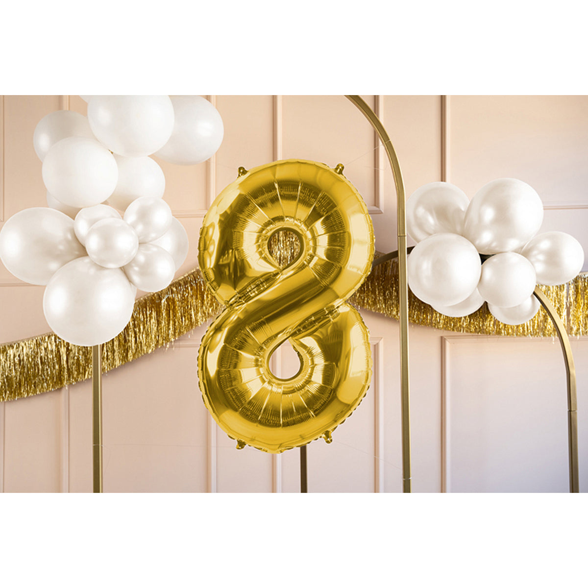 1 Ballon XL - Cijfer 8 - Goud