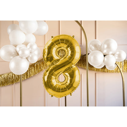 1 Ballon XL - Cijfer 8 - Goud