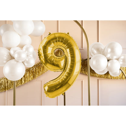 1 Ballon XL - Zahl 9 - Gold