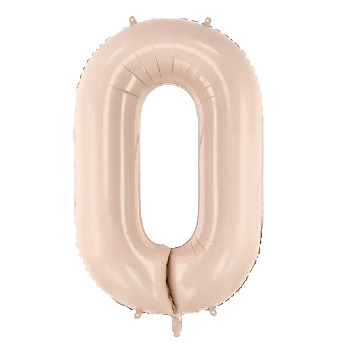1 Ballon XL - Cijfer 0 - Donkerbeige